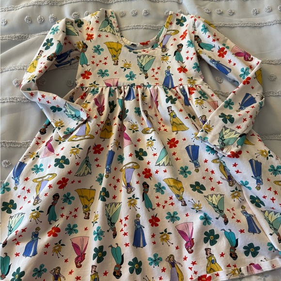 Hanna Anderson Colorful Long Sleeve Disney Dress with Princesses - Picture 6 of 7